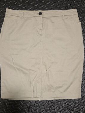 Mango Light Beige Pencil Skirt